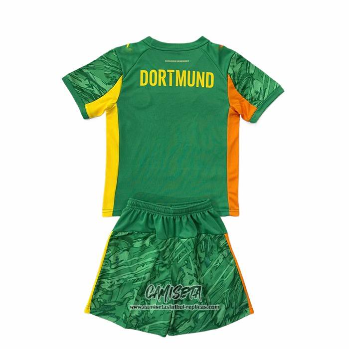 Primera Camiseta Borussia Dortmund Portero 2025-2026 Nino Verde